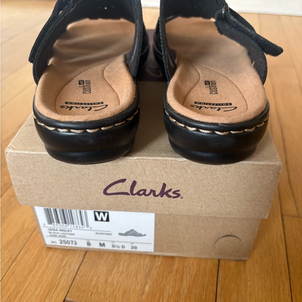 NWT Clark’s Black Sandals, size 8 - Picture 11 of 12
